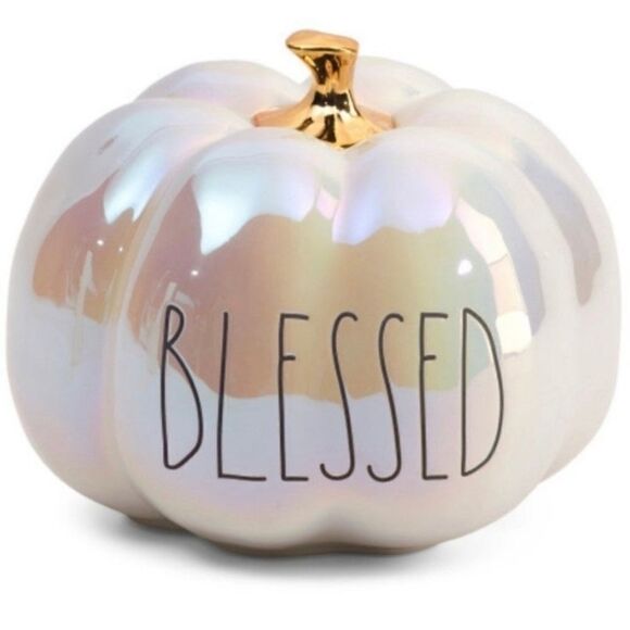 Rae Dunn Other - New RAE DUNN "Blessed" graphic pumpkin